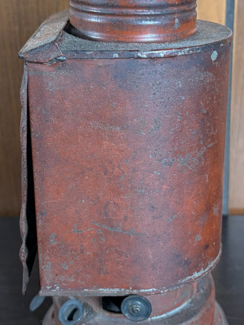 Antique Red Photography Darkroom Oil Lantern w/ Red & Amber Glass Panels RARE - Picture 9 of 10